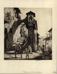 壁のマドンナ、スビアコ、1929年（ドライポイント彫刻） 作： Job Nixon