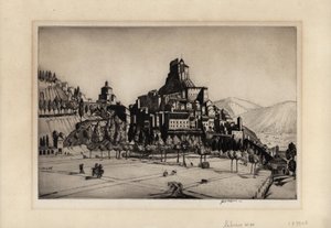 スビアコ、1926（ドライポイント） 作： Job Nixon