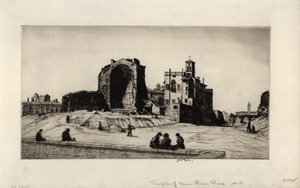 ヴィーナスとローマの寺院、ローマ（ドライポイント）