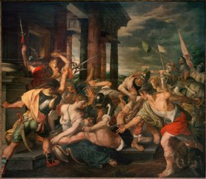 デリラの裏切りとサムソンのペリシテ人による捕縛 作： Jodocus de Winghe