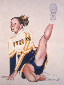 Floor Routine、2002（キャンバスに油彩とアクリル） 作： Joe Heaps Nelson