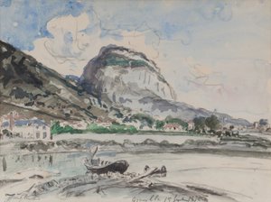 イル・ヴェルテから見たサン・テニャール 1875年 （水彩・紙） 作： Johan Barthold Jongkind