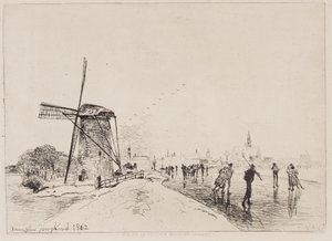 マースリンの街の眺め 作： Johan Barthold Jongkind