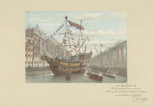 1887 年 4 月の祝祭の際のヘレングラハトの装飾 作： Johan Adolph Rust
