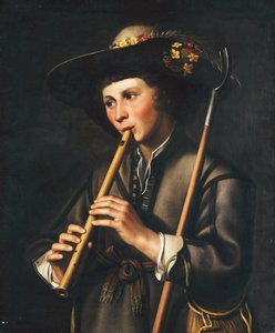 パイプをする羊飼い 作： Johan Baeck