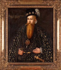 スウェーデン王ジョン 3 世 (1537-1592) - Johan Baptista van Uther (Utter) (活動中 1562-1597) による絵画、キャンバスに油彩 (101x83 cm) 作： Johan Baptista van (active 1562 1597) Uther