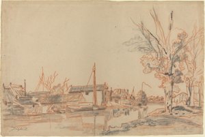運河の端 作： Johan Barthold Jongkind