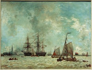 アントワープ港 作： Johan Barthold Jongkind