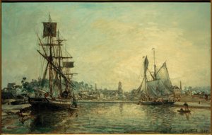 オンフルールの港 作： Johan Barthold Jongkind