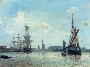 ルーアンのセーヌ川 作： Johan Barthold Jongkind
