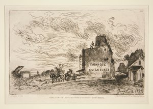 Demolitions de la Rue des Francs-Bourgeois Saint-Marcel (Rue des Francs-Bourgeois Saint-Marcel での解体) 作： Johan Barthold Jongkind