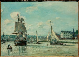 オンフルール港への入り口 作： Johan Barthold Jongkind