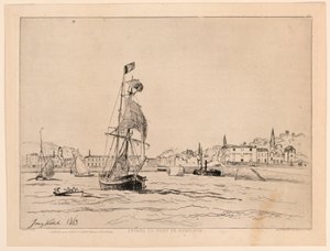 オンフルール港への入り口 作： Johan Barthold Jongkind