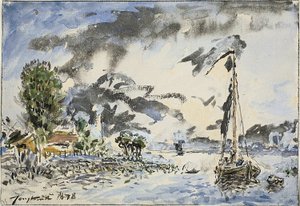 漁船 作： Johan Barthold Jongkind