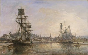 オンフルール、1865年。 作： Johan Barthold Jongkind