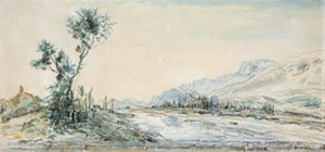 グルノーブル近郊のル・ドラック川沿いの風景 作： Johan Barthold Jongkind