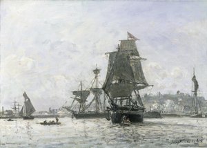 オンフルールの大型帆船 作： Johan Barthold Jongkind