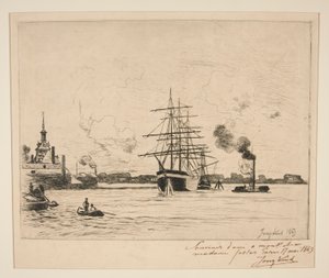 ロッテルダムの旧港 作： Johan Barthold Jongkind