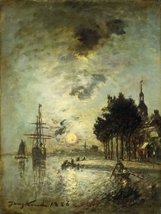 月光;月光、1886 作： Johan Barthold Jongkind