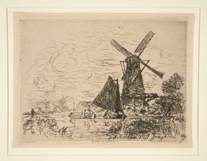 Mills in Holland (ミルズ イン オランダ) 作： Johan Barthold Jongkind