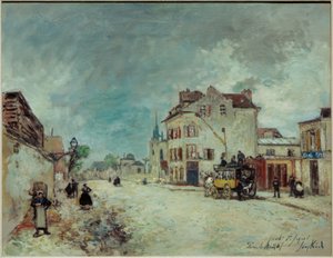 フォーブールサンジャックの駅馬車 作： Johan Barthold Jongkind