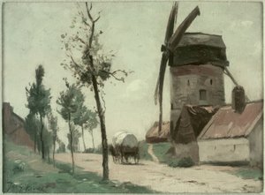 ミルのある通り 作： Johan Barthold Jongkind
