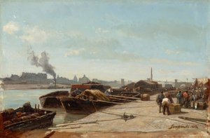 セーヌ銀行 作： Johan Barthold Jongkind