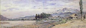 1882年9月12日、13日、グルノーブルの山で雪が降る（ガッシュ）