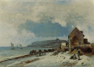 サントドレスのビーチ、1862 作： Johan Barthold Jongkind
