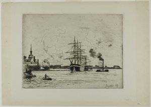 ロッテルダムの旧港 作： Johan Barthold Jongkind