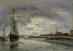 オンフルール港 作： Johan Barthold Jongkind