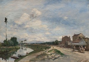 バ・ミュドンのセーヌ、1865 作： Johan Barthold Jongkind