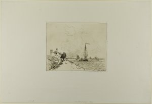 つの帆船、6枚の銅版画から、オランダの風景