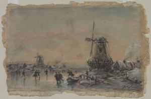アルンハイムの眺め (直腸) 作： Johan Barthold Jongkind
