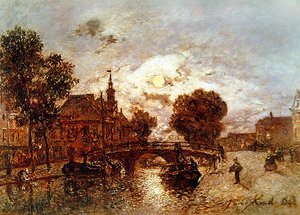ハーグの眺め、1868 作： Johan Barthold Jongkind