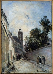 エペ通りとパリのサン・ジャック・デュ・オー・パ教会の眺め ジャン・バルトルド・ジョンキンド（1819-1891）（ec.holl.）による絵画 1872年 日。0,47x0,33 m パリ、オルセー美術館 作： Johan Barthold Jongkind