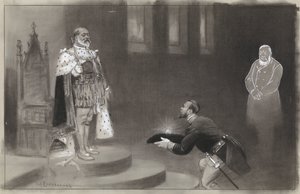 De Amsterdammer: The gift of the Transvalers for King Eduard のイラストのデザイン 作： Johan Braakensiek