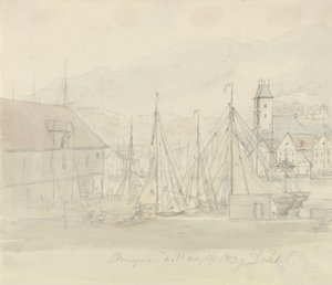 ベルゲン港 作： Johan Christian Dahl