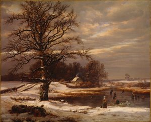 デンマークの冬の風景 作： Johan Christian Dahl