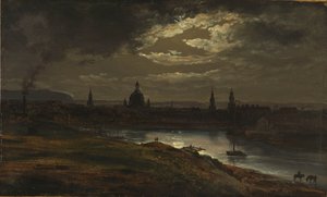 ドレスデン バイ ムーンライト 作： Johan Christian Dahl