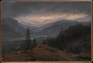 ノルウェー語  ハリングダルの景色 ハリングダルの景色 作： ヨハン・クリスチャン・ダール