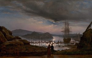 1827年、クリスチャニア近くのヴァケロからの眺め。