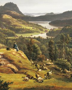 ベルゲン近郊のライセンクロスターの眺め ヨハン・クリスチャン・クラウセン・ダール（1788-1857）作 ノルウェー 19世紀 詳細 作： Johan Christian Dahl