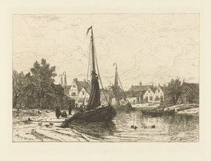 Spakenburg の港の眺め 作： Johan Conrad Greive