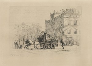 消防車のあるウェースペル広場の眺め 作： Johan Conrad Greive