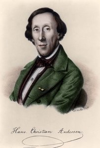 ハンス・クリスチャン・アンデルセンの肖像（1805-1875）（後の着色） 作： Johan Frederick Moller