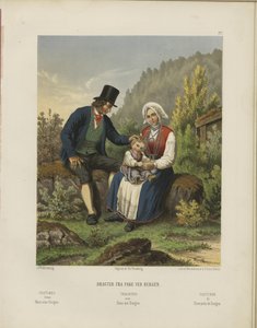 作者不明、Chr.Tønsberg発行の『Udvalgte norske Nationaldragter』（no, [1861]）からの引用。 作： Johan Fredrik Eckersberg