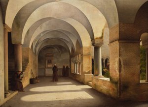 回廊、城壁の外のサン・ロレンツォ 作： Johan Fredrik Eckersberg