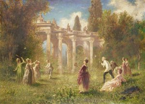 バドミントン選手 作： Johan Friedrich Hennings
