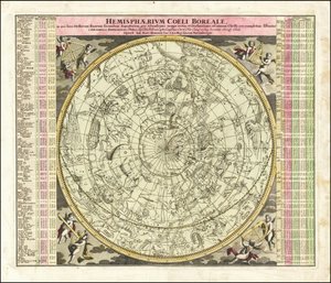 1730年の北半球の天空図